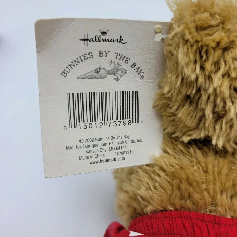 Hallmark Plush Bunnies By The Bay Bobby‎ Boxer Bear Heart 2002 Valentines Day